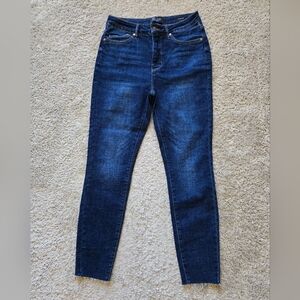 Judy Blue Skinny Fit Jeans Womens 9/29  Raw Hem Dark Blue High Rise